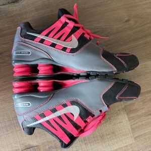 Nike Shox NZ Womens Black Hyper Pink Grey Running Shoes 833583-016 Size 8